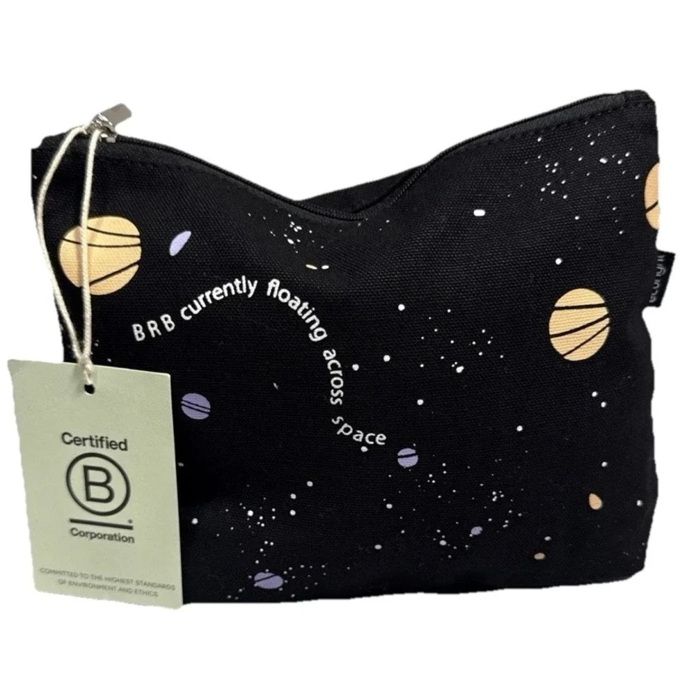Makeup Bag – Space Travel Bag Ecoright BRB Print Cosmetic Pouch NWOT